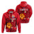 French Polynesia Zip up Hoodie Hibiscus With Tribal LT12 Unisex Red - Polynesian Pride