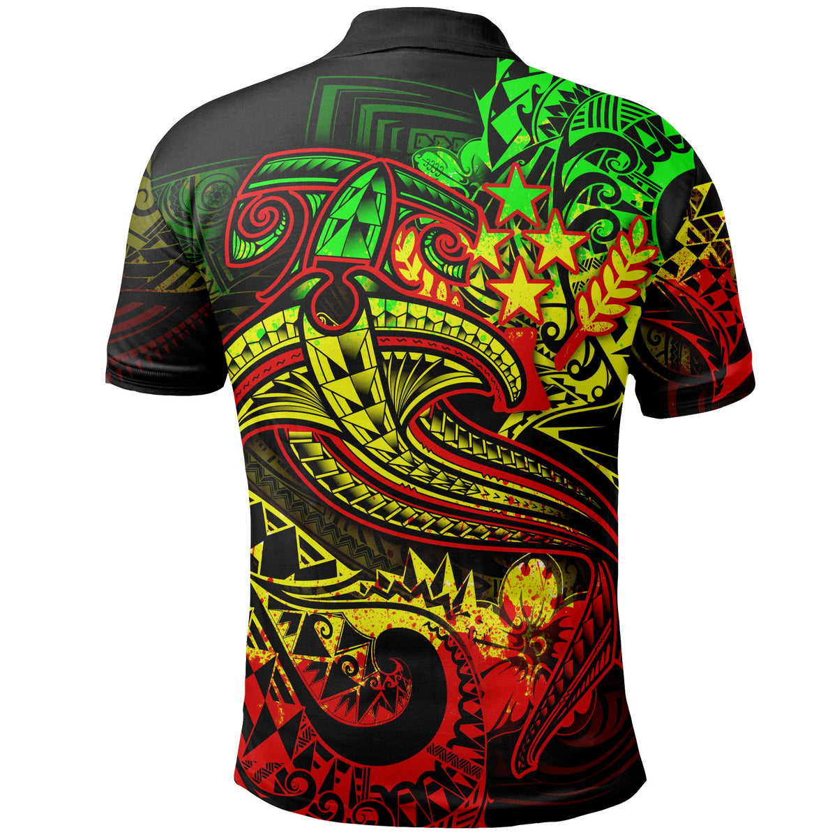 Kosrae Pohnpei Polo Shirt Reggae Shark Polynesian Tattoo - Polynesian Pride