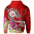 Hawaii Polynesian Hoodie Hawaii Seal With Turtle Plumeria (Red) - Polynesian Pride