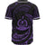 Vanuatu Polynesian Baseball Shirt - Purple Tribal Wave - Polynesian Pride