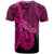 Tahiti Polynesian Custom T Shirt Tribal Wave Tattoo Pink - Polynesian Pride