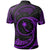 Chuuk Micronesia Polo Shirt Purple Tribal Wave - Polynesian Pride