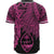 Guam Polynesian Baseball Shirt - Tribal Wave Tattoo Pink - Polynesian Pride