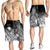 Marshall Islands Custom Personalised Men's Shorts - Humpback Whale with Tropical Flowers (White) - Polynesian Pride