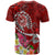 Tahiti Custom T Shirt Turtle Plumeria (Red) - Polynesian Pride