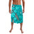 Hawaii Lavalava Polynesian Turquoise Hibiscus and Map Mystical LT13 Turquoise - Polynesian Pride