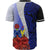 Cook Islands Polynesian Baseball Shirt - Coat Of Arm With Hibiscus Blue - Polynesian Pride