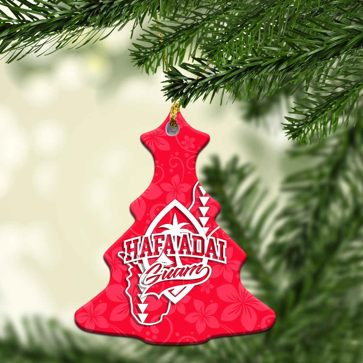 Guam Hafa Adai Christmas Ornament - LT12 - Polynesian Pride