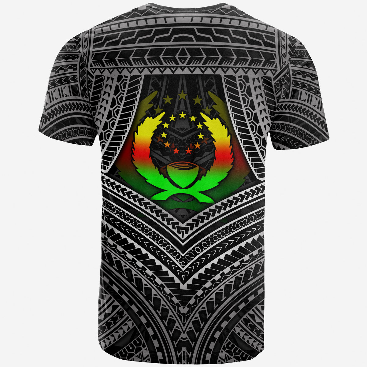 Pohnpei Polynesian T shirt Pohnpei Flag Reggae Color - Polynesian Pride