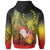 Cook Islands Custom Hoodie Humpback Whale with Tropical Flowers (Yellow) - Polynesian Pride