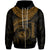 Polynesian Hawaii Zip up Hoodie Hawaiian Waves (Golden) Unisex Golden - Polynesian Pride