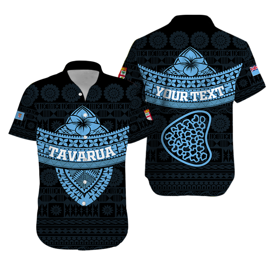 (Custom Personalised) Tavarua Fiji Tapa Tribal Hawaiian Shirt - LT12 Unisex Blue - Polynesian Pride