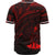 Vanuatu Baseball Shirt - Red Color Cross Style - Polynesian Pride