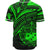 Samoa Baseball Shirt - Green Color Cross Style - Polynesian Pride