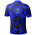 Tahiti Polo Shirt Blue Seal with Polynesian Tattoo - Polynesian Pride