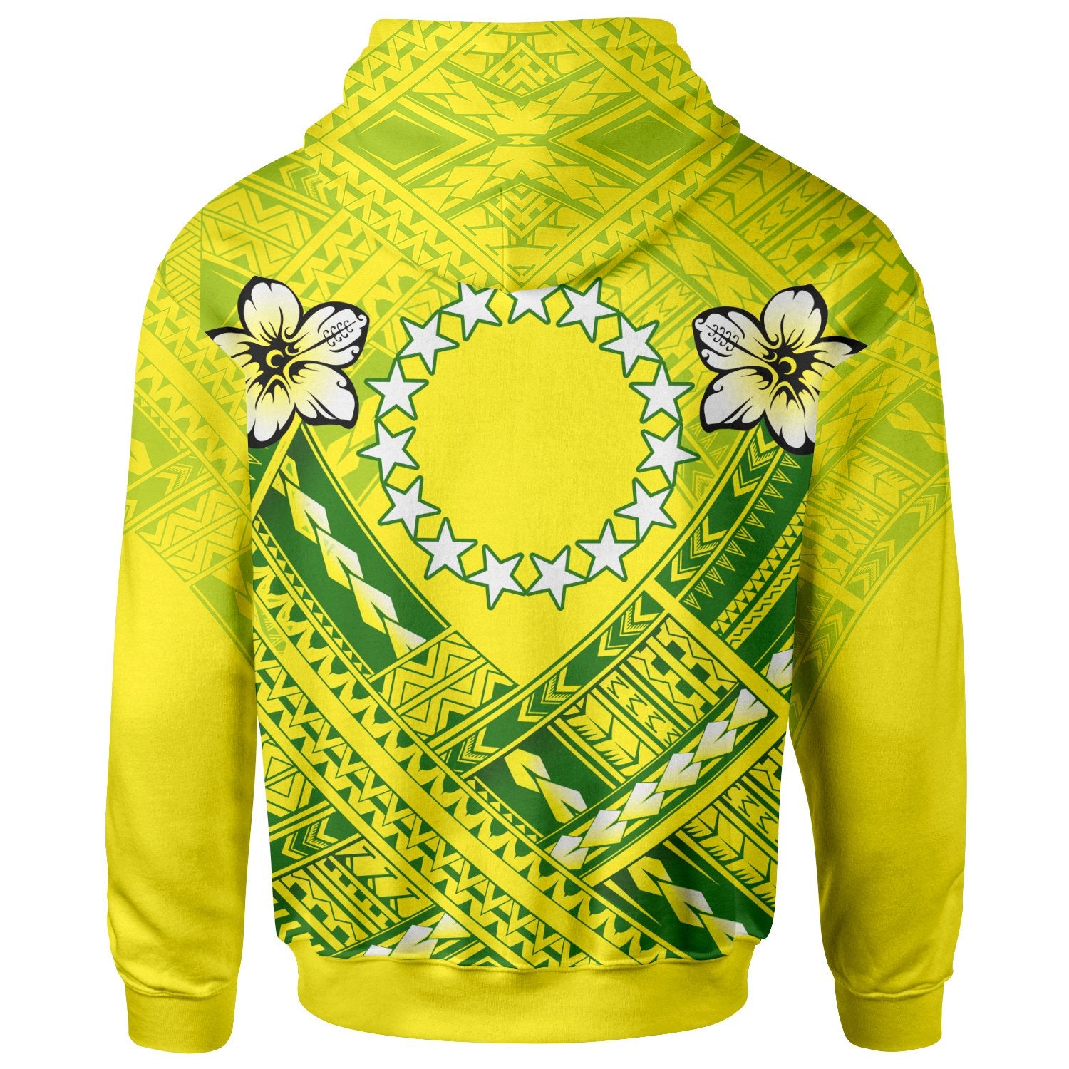 Cook Islands Polynesian Hoodie Flag Camisole Hibiscus Style Unisex Gold - Polynesian Pride