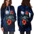 Marshall Islands Polynesian Hoodie Dress - Blue Turtle Hibiscus - Polynesian Pride