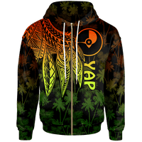 Yap Zip up Hoodie Polynesian Wings (Reggae) Unisex Reggae - Polynesian Pride