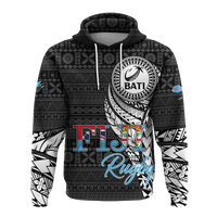 Fiji Rugby Bati Tapa Pattern Hoodie LT2 - Polynesian Pride