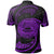 American Samoa Polynesian Polo Shirt Purple Tribal Wave - Polynesian Pride