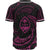 Guam Polynesian Baseball Shirt - Pink Tribal Wave - Polynesian Pride