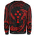 Kosrae Polynesian Custom Personalised Sweater - Red Tribal Wave - Polynesian Pride