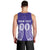 (Custom Personalised) Cook Islands Rarotonga Men Tank Top - Purple Tribal Pattern - LT12 - Polynesian Pride