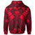 Samoa Polynesian Zip up Hoodie Samoa Red Seal with Polynesian Tattoo - Polynesian Pride