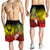 Federated States of Micronesia Custom Personalised Men's Shorts - Humpback Whale with Tropical Flowers (Yellow) - Polynesian Pride