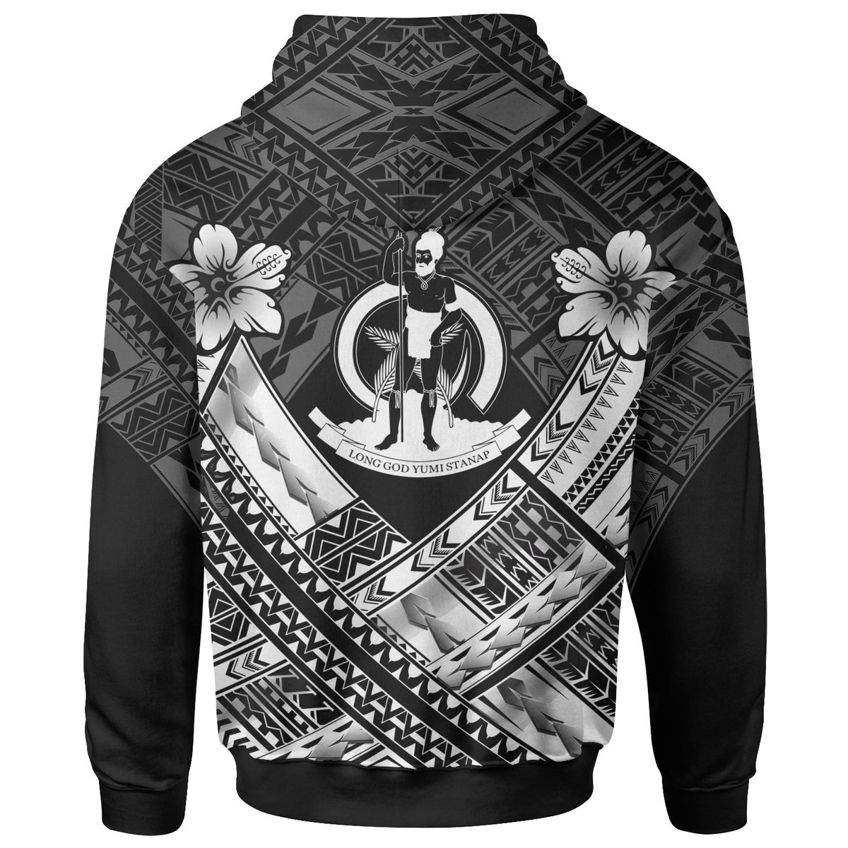 Vanuatu Polynesian Hoodie Vanuatu White Seal Camisole Hibiscus Style - Polynesian Pride