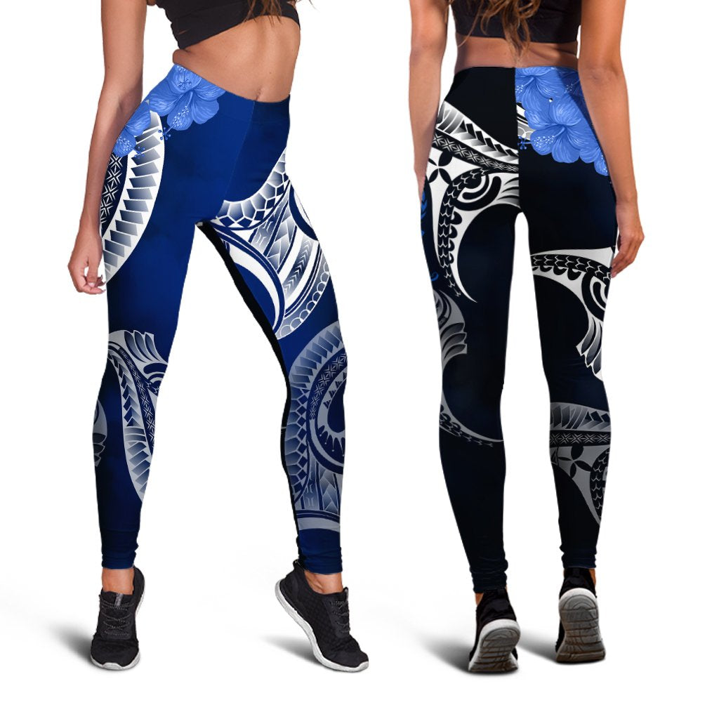 Samoa Legging - Samoa Seal Wave Style (Blue) Blue - Polynesian Pride