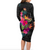 Pohnpei Hibiscus Polynesian Tribal Long Sleeves Dress - LT12 - Polynesian Pride