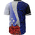 Kosrae Polynesian Custom Personalised Baseball Shirt - Coat Of Arm With Hibiscus Blue - Polynesian Pride