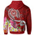 Tahiti Custom Hoodie Turtle Plumeria (Red) - Polynesian Pride