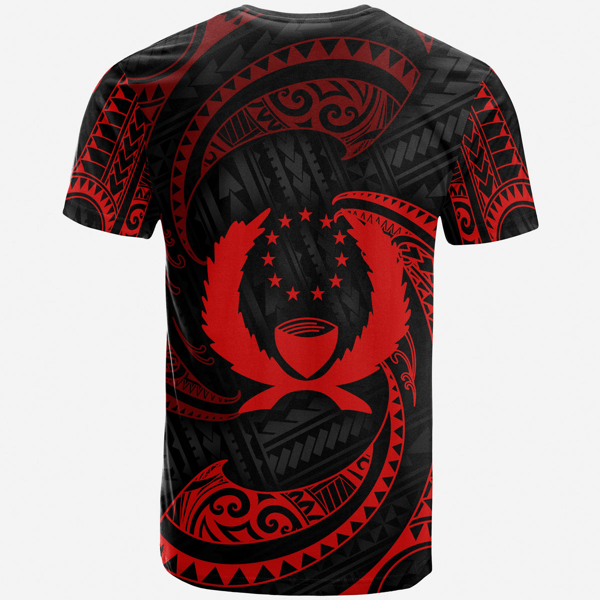 Pohnpei Micronesia Custom T Shirt Red Tribal Wave - Polynesian Pride