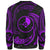 Yap Polynesian Custom Personalised Sweater - Purple Tribal Wave - Polynesian Pride