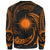 Marshall Islands Polynesian Custom Personalised Sweater - Orange Tribal Wave - Polynesian Pride