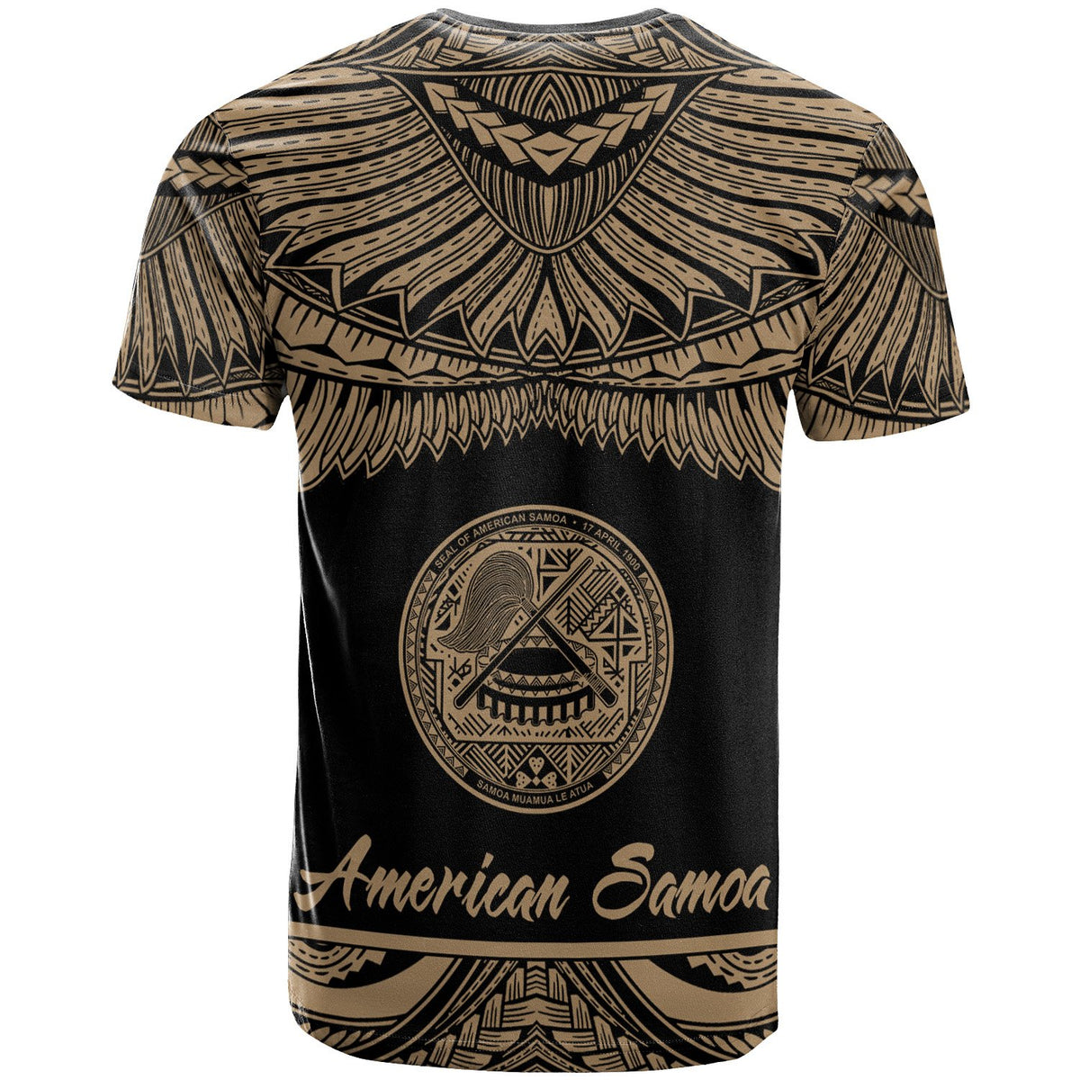 American Samoa Polynesian T Shirt American Samoa Pride Gold Version - Polynesian Pride