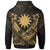 Nauru Polynesian Zip up Hoodie Nauru Gold Seal Camisole Hibiscus Style - Polynesian Pride