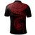 New Caledonia Polynesian Custom Polo Shirt Polynesian Waves (Red) - Polynesian Pride