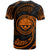 Federated States of Micronesia Custom T Shirt Orange Tribal Wave - Polynesian Pride