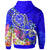 Tahiti Hoodie Turtle Plumeria (Blue) - Polynesian Pride