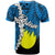 Palau Polynesian Custom T Shirt Tribal Wave Tattoo Flag Style - Polynesian Pride