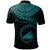 Tokelau Polynesian Custom Polo Shirt Tokelau Waves (Turquoise) - Polynesian Pride