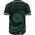 American Samoa Polynesian Custom Personalised Baseball Shirt - Green Tribal Wave - Polynesian Pride