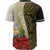 Nauru Polynesian Custom Personalised Baseball Shirt - Coat Of Arm With Hibiscus Gold - Polynesian Pride