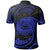 American Samoa Polynesian Polo Shirt Blue Tribal Wave - Polynesian Pride