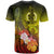 Vanuatu T Shirt Humpback Whale with Tropical Flowers (Yellow) - Polynesian Pride