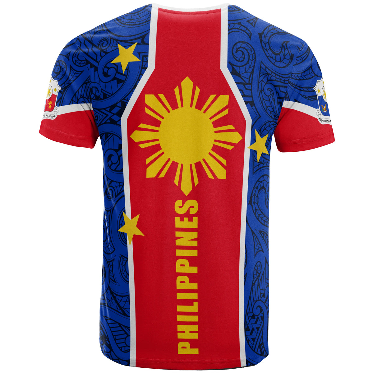 Philippines T Shirt Polynesian Pattern Flag - Polynesian Pride