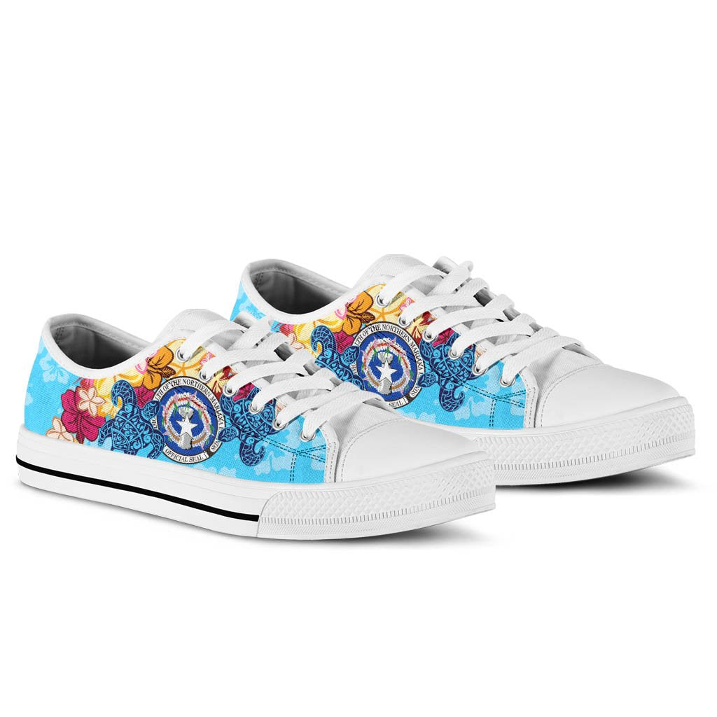 Northern Mariana Islands Low Top Shoes - Tropical Style - Polynesian Pride